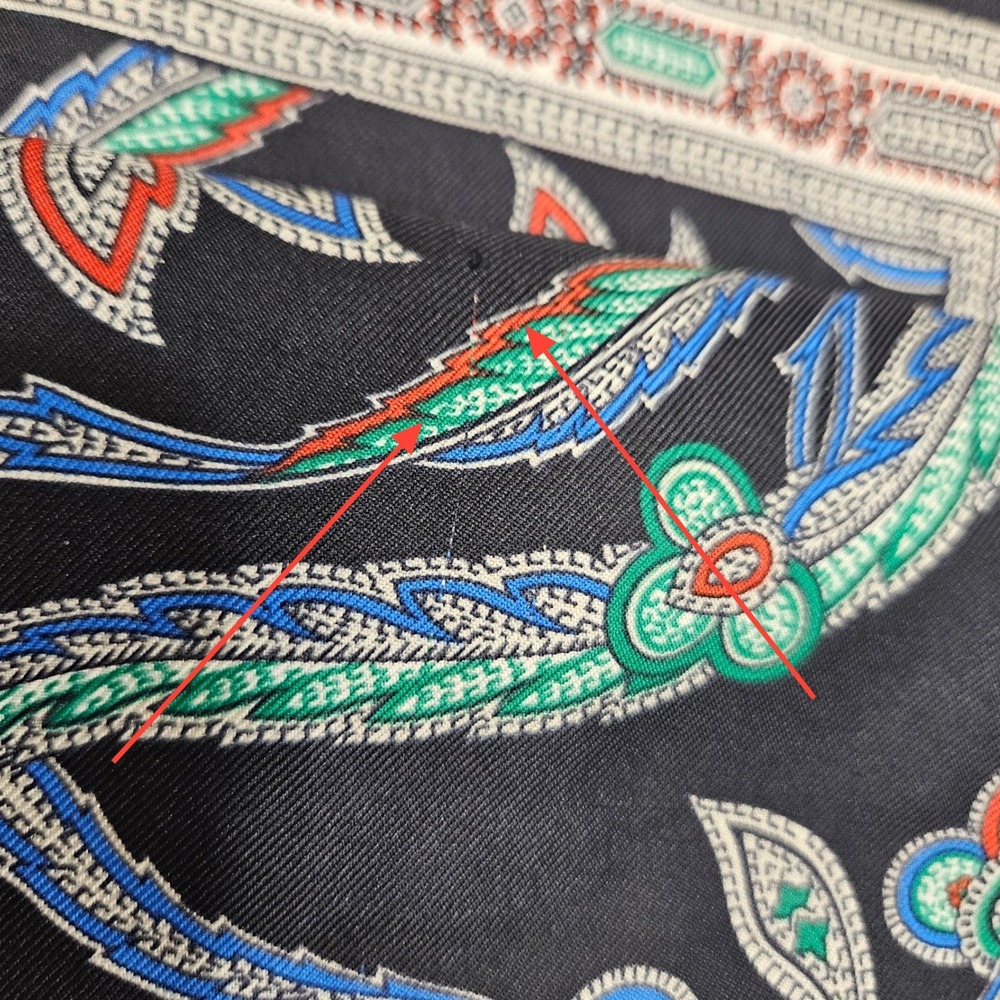 Vintage Style Black Floral Paisley Square Scarf 30x30 Boho Twill Neck Head Wrap - Picture 5 of 6